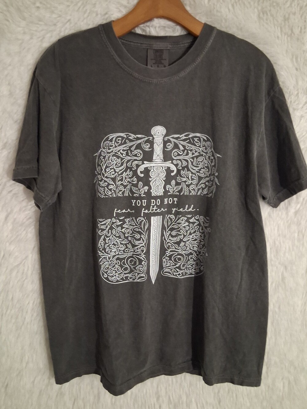 Comfort Colors Gray Graphic Tee T Shirt Large